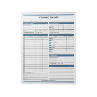 Donations Tracker Notepad