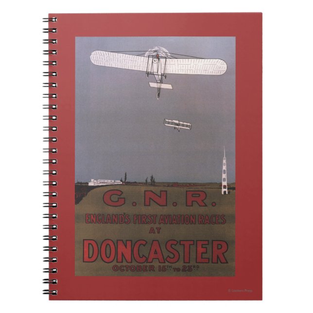 Doncaster, England - First Aviation Races Spiral Notebook (Front)