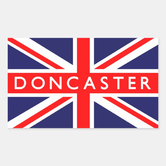 Doncaster UK Flag Rectangular Sticker (Front)