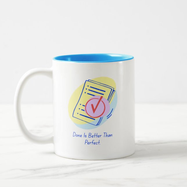 Done Beats Perfect Mug (Left)