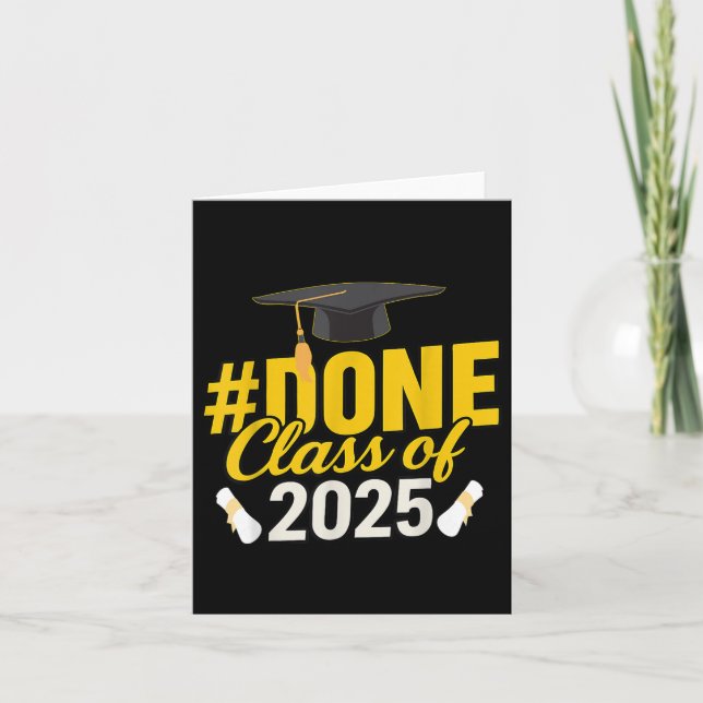 Done Cl Of 2025 Graduate Matching Group Graduation Card (Front)