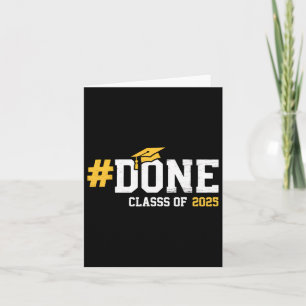 Done Cl Of 2025 Graduation Graduate Vintage Senior Card