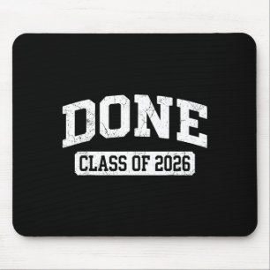 Done Cl of 2026 Vintage Senior Graduation Graduate Mouse Pad