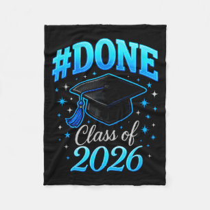 #done class of 2026 - senior graduation coquette fleece blanket