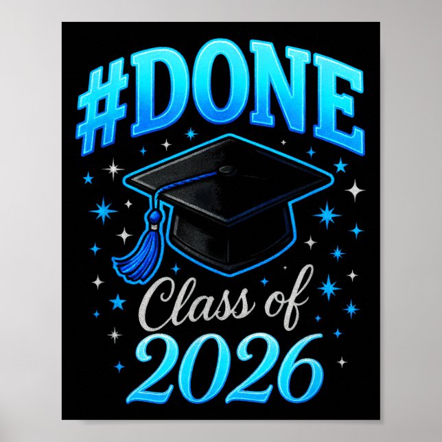 #done class of 2026 - senior graduation coquette  poster (Front)