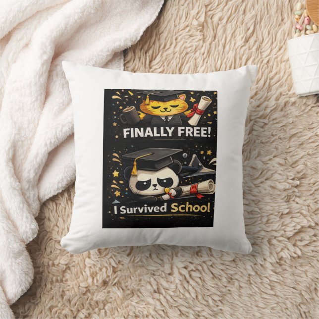 Done Finally Free Graduation Shirt Cushion (Blanket)