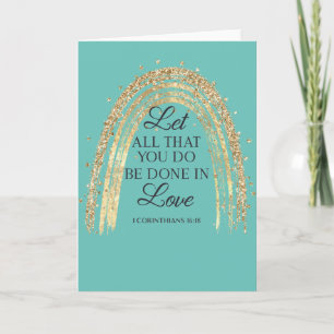 Done In Love Gold Rainbow Card