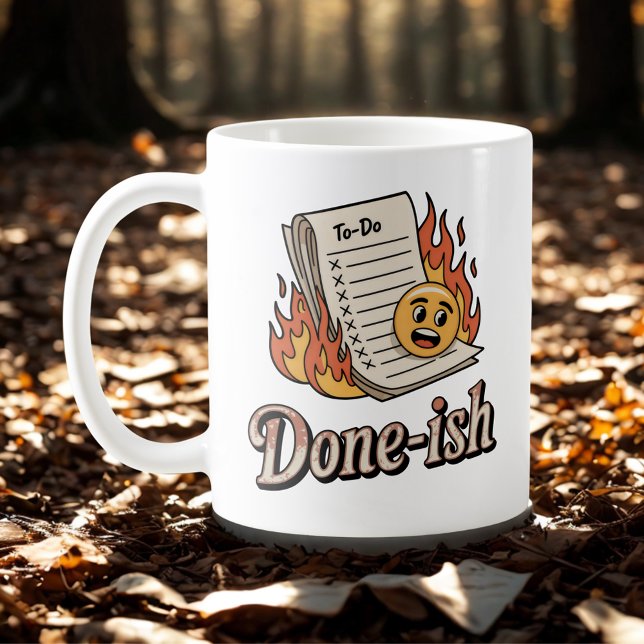 Done-ish | Productivity Guilt with Emotional Humor Coffee Mug (Creator Uploaded)