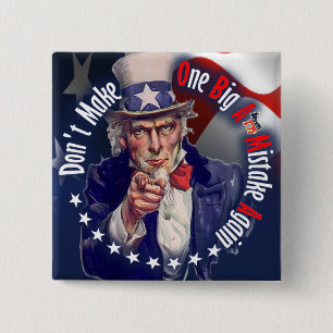 Done Make One Big A** Mistake Again 15 Cm Square Badge