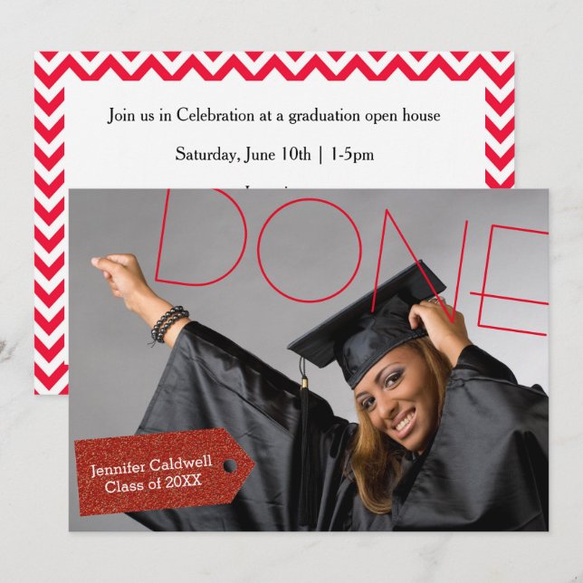 Done Photo - Graduation Party Invitation (Front/Back)