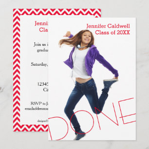 Done Photo Vertical - Graduation Party Invite