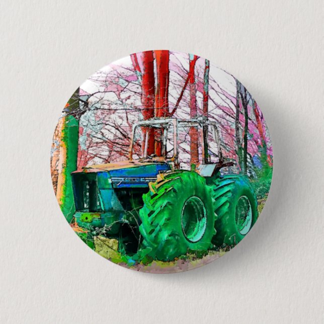 DONE PLOWING 6 CM ROUND BADGE (Front)