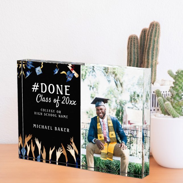 #Done | Simple Graduate Name Class Year & School  Photo Block (Creator Uploaded)