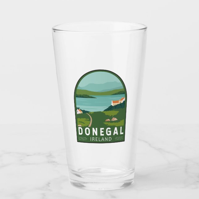 Donegal Ireland Retro Travel Art Vintage Glass (Front)