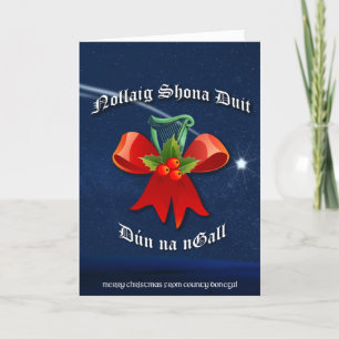 Donegal Irish Christmas Card - Nollaig Shona Duit