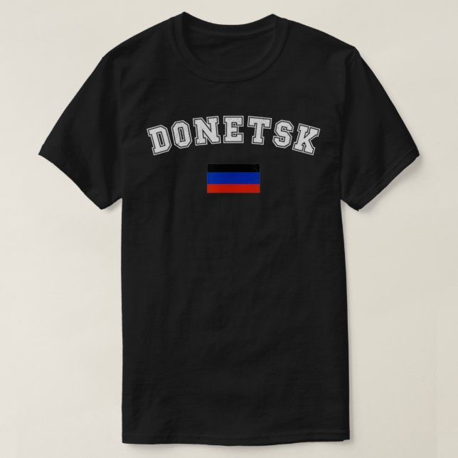 Donetsk Flag Sport Competition Pride Vacation Souv T-Shirt (Design Front)