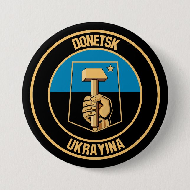 Donetsk Round Emblem 7.5 Cm Round Badge (Front)