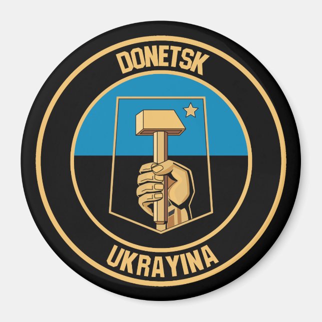 Donetsk Round Emblem Magnet (Front)
