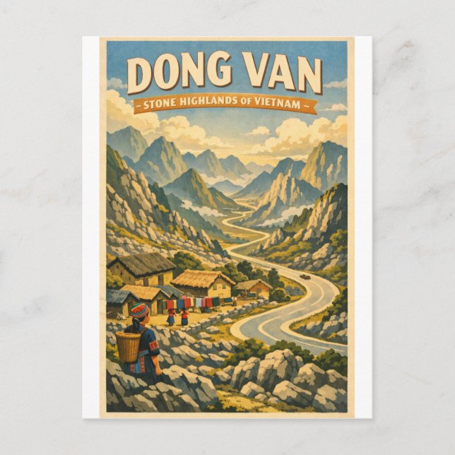 Dongvan Karst Plateau, Ha Giang, Vietnam,  Postcard (Front)