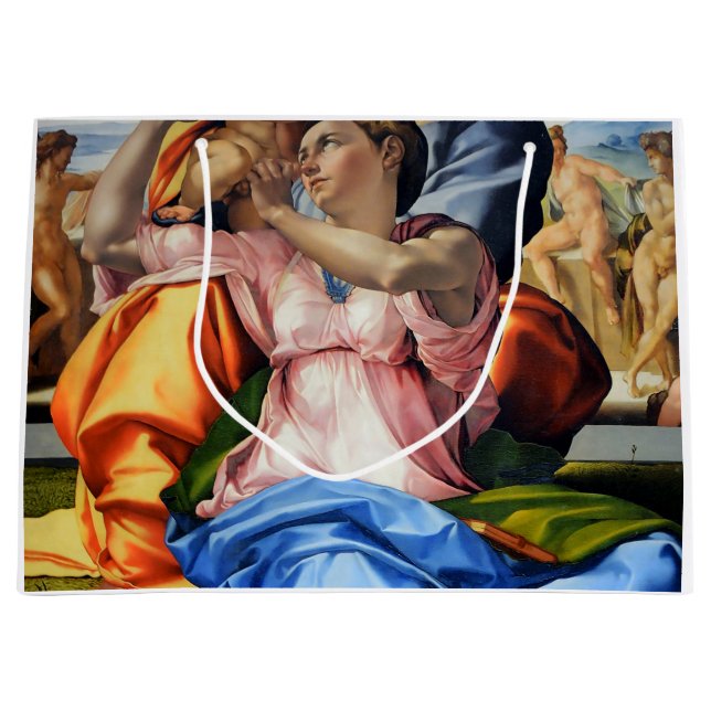 Doni Tondo, Doni Madona (detail), Michelangelo, 15 Large Gift Bag (Front)