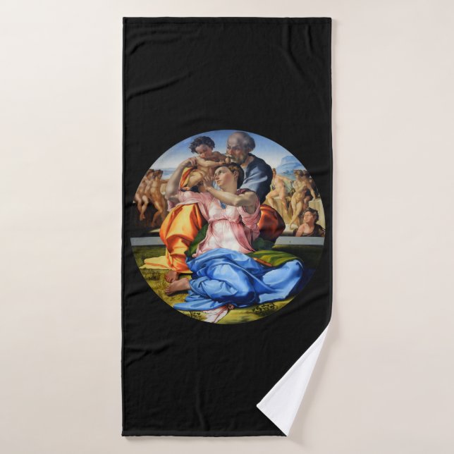 Doni Tondo, Doni Madona, Michelangelo, 1507 Bath Towel (Bath Towel)