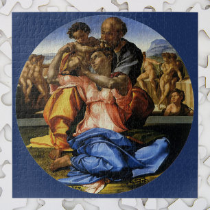 Doni Tondo or Doni Madonna by Michelangelo Jigsaw Puzzle