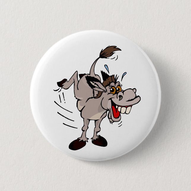 Donkey 6 Cm Round Badge (Front)