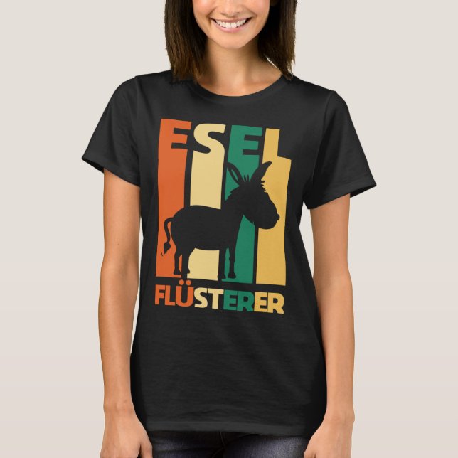 Donkey Agricultural Livestock Zoo Animal Donkey Re T-Shirt (Front)