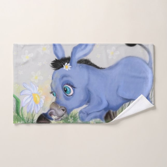Donkey and Daisy Bath Towels (Hand Towel)