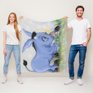 Donkey and Daisy Fleece Blanket