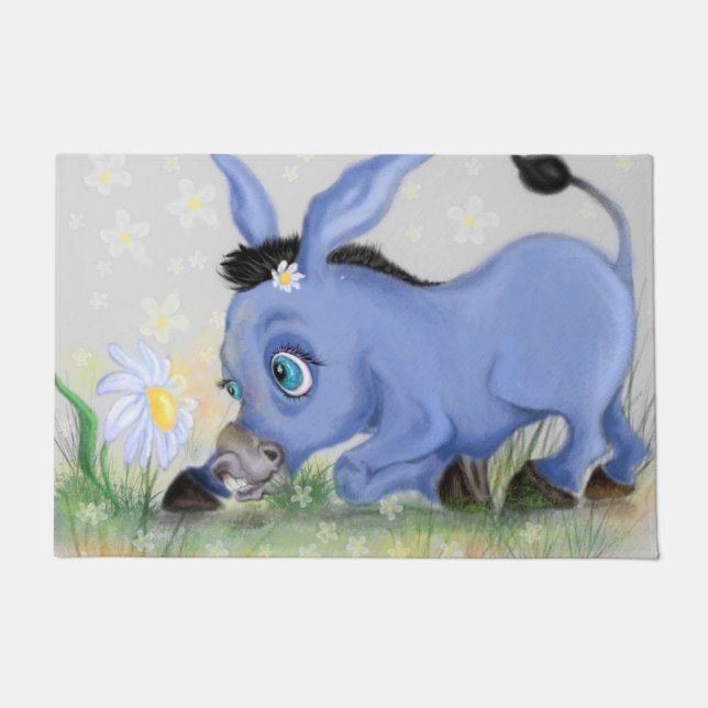 Donkey and Daisy Funny Doormat (Front)