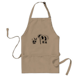 donkey and elephant friends standard apron
