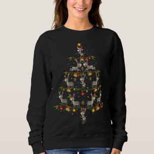 Donkey Animal Lover Xmas Gift Donkey Christmas Tre Sweatshirt