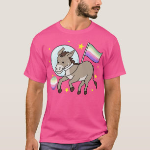 Donkey Astronaut Genderfae Pride T-Shirt