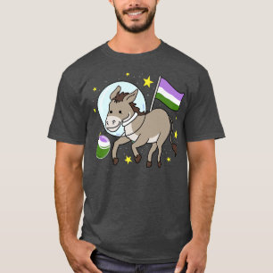 Donkey Astronaut Genderqueer Pride T-Shirt