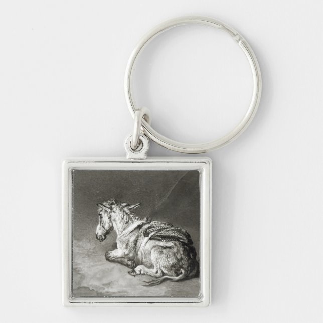 Donkey at Rest Key Ring (Front)