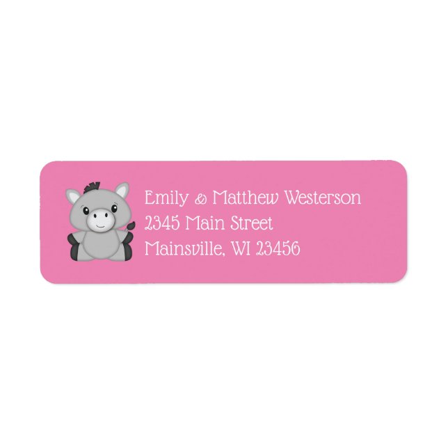 Donkey Baby Shower Pink (Front)