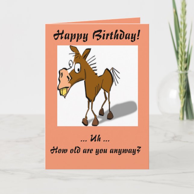 Donkey Birthday Greetings Card (Front)