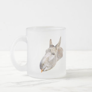 Donkey Called Carrots, Frosted Glass Coffee Mug