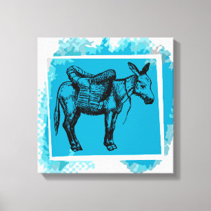 donkey canvas print
