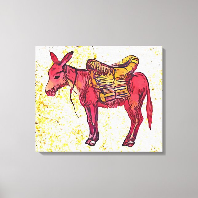 donkey canvas print (Front)