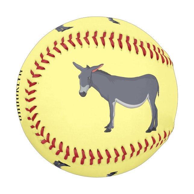 Donkey cartoon illustration  baseball (Front Left)
