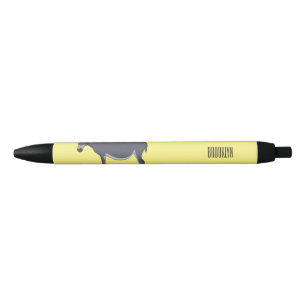 Donkey cartoon illustration black ink pen