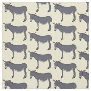 Donkey cartoon illustration  fabric