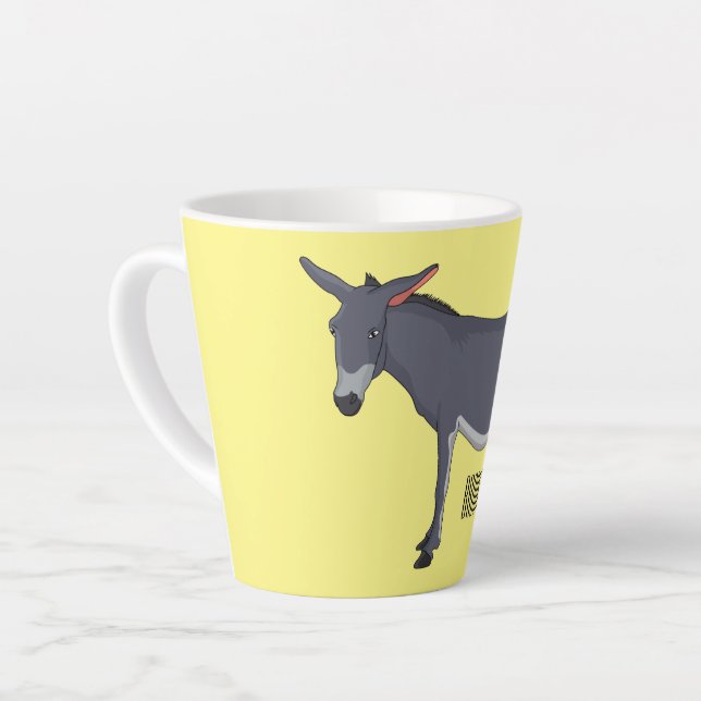 Donkey cartoon illustration  latte mug (Left Angle)