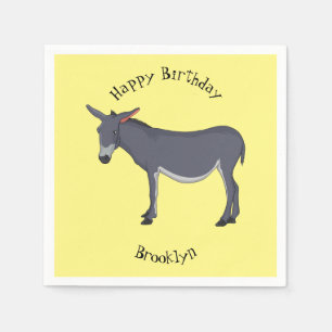 Donkey cartoon illustration napkin