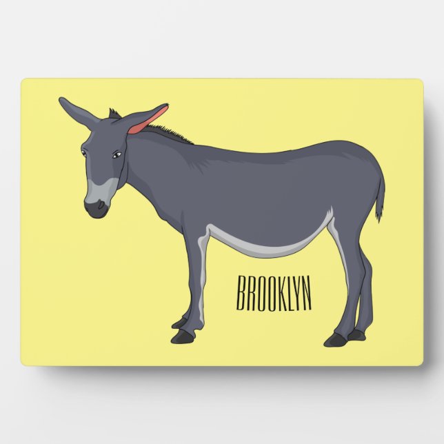 Donkey cartoon illustration  plaque (Front)