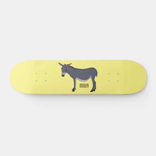 Donkey cartoon illustration  skateboard (Horz)