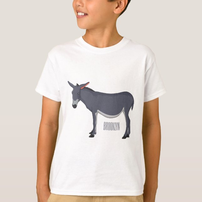 Donkey cartoon illustration T-Shirt (Front)