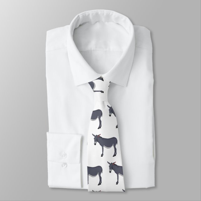 Donkey cartoon illustration  tie (Tied)